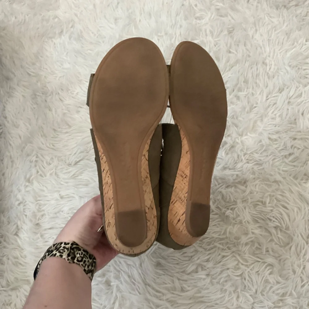 Sam Edelman Dean‎ Suede Lace Up Sandals - Green - Size 6
